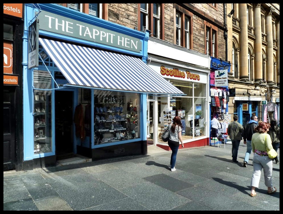 'n Brakpan-tannie se winkel in Edinburgh.